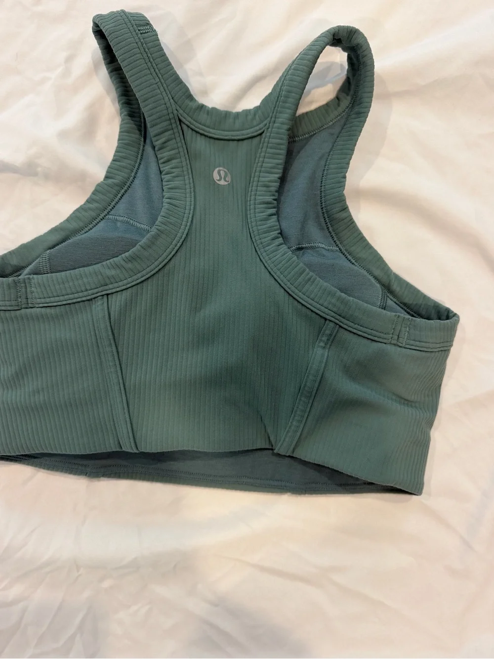 lululemon athletica Cropped High-Neck Tank Top in Sage